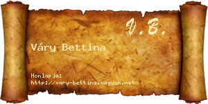 Váry Bettina névjegykártya