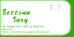 bettina vary business card